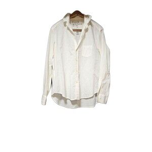 Frank & Eileen Women's White 100% Cotton Button-Up Shirt – Size Small
